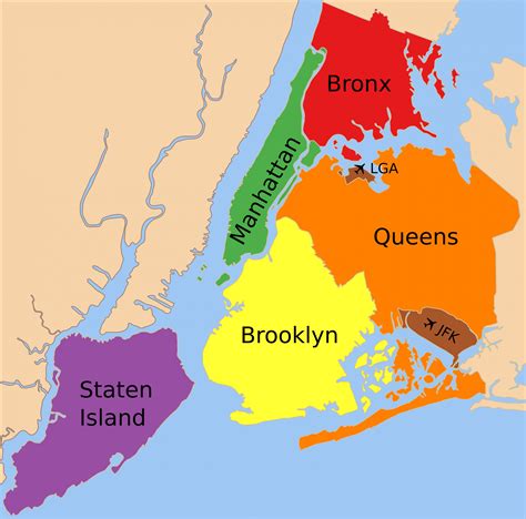 Printable Map Of New York City Boroughs